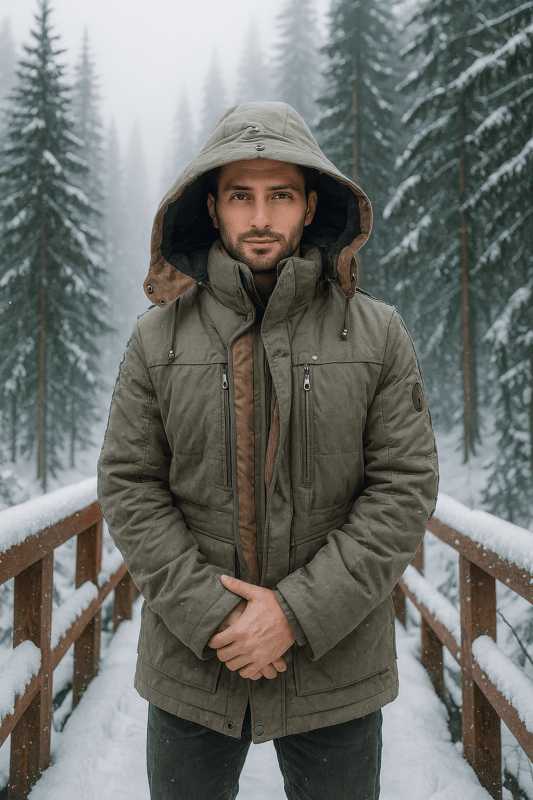 Triple-Insulated Weatherproof Coat with Detachable Hood and Fleece Lining 8